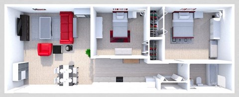 1 bedroom apartment floor plan at south federal